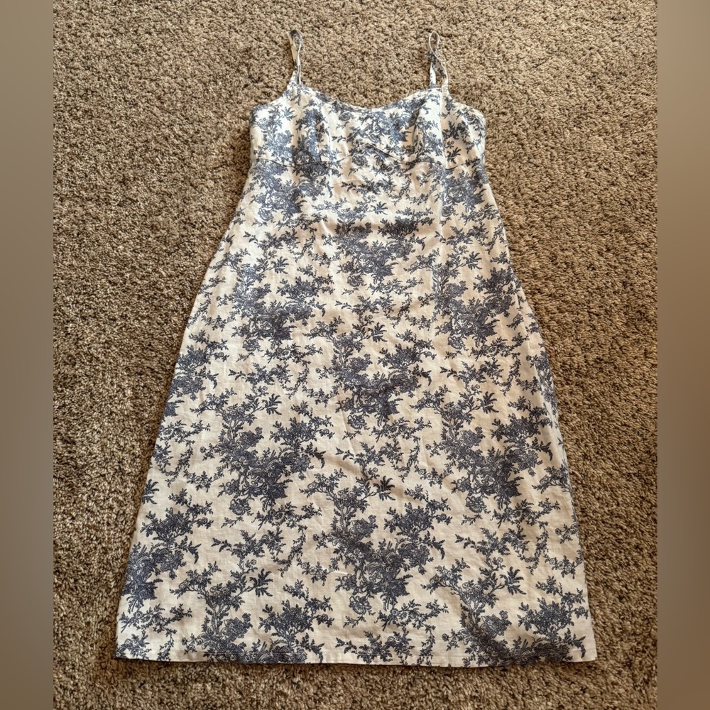 GAP Blue and White Floral Linen Dress size 2